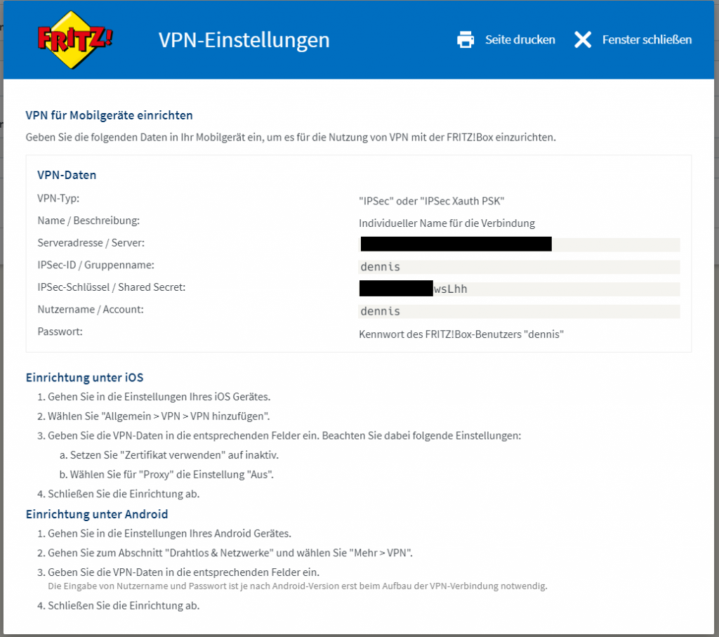 VPN Verbindung herstellen