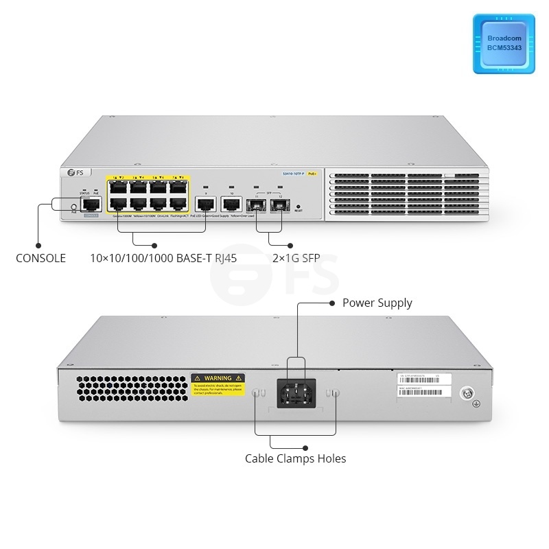  S3410-10TF-P Power over Ethernet Switch