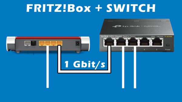 Netzwerk Switch an Fritzbox anschließen