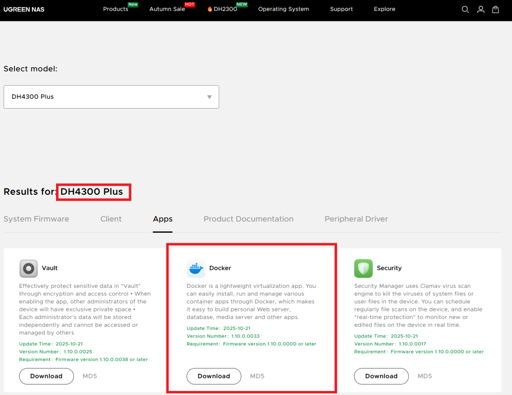 Docker auf UGREEN DH2300 NAS installieren